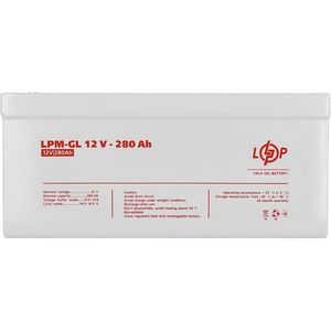 Аккумулятор гелевый LPM-GL для ИБП и инвертеров 12V 280Ah, LogicPower 13185
