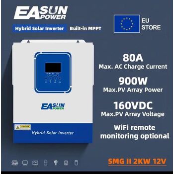 Гибридный инвертор EASUN Power 12V 2KW Solar Inverter SMG-II-2KW-12V