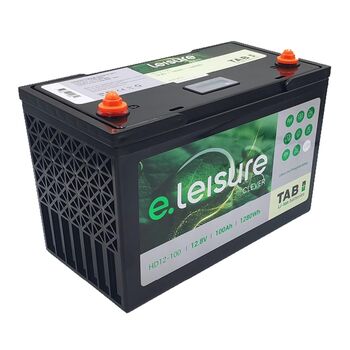 Аккумулятор для ИБП и инверторов LiFePO4 (литий-железо-фосфат) 12.8V 100Ah 1280Wh, E.Leisure Clever TAB HD12.8-100