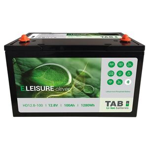 Аккумулятор для ИБП и инверторов LiFePO4 (литий-железо-фосфат) 12.8V 100Ah 1280Wh, E.Leisure Clever TAB HD12.8-100