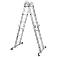 Лестница алюминиевая трансформер 4*4ступ. 4.75м с платформой Gut Meister AFL-44462