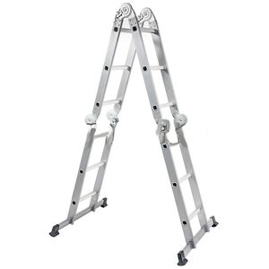 Сходи алюмінієві трансформер 4*4ступ. 4.75м з платформою Gut Meister AFL-44462