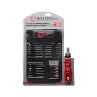 Отвертка реверсионная с комплектом насадок 26ед. (VT-1026 Intertool)