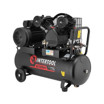 Компресор 50 л, 3 кВт, 220 В, 10 атм, 500 л / хв, 2 циліндра, PT-0016 INTERTOOL