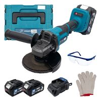 Машина угловая шлифовальная аккумуляторная PROFI-TEC PGA202BL (безщеточная, 125 мм, 2 АКБ 4Ач + ЗП, кейс)