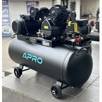 Компресор двоциліндровий пасової 2.2кВт 402л / хв 8бар 100л (2 крана), APRO 850182