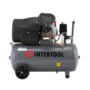 Компрессор 50л, 3HP, 2.23кВт, 220В, 10атм, 354л/мин, 2-х цилиндровый (PT-0004 Intertool)