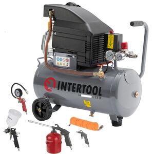 Компрессор 24л и набор покрасочный PT-0010-PT-1501 Intertool