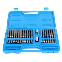 Насадки викруткові адапт. квадрат 1/2",3/8", HEX TORX SPLINE. CrV. Набір 40 шт.[10], 66410 VOREL