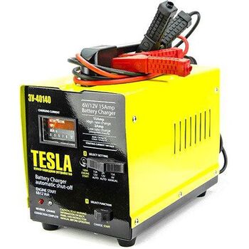 Пуско-зарядное устройство TESLA ЗУ-40140 6-12V/15A/Start-100A/20-200AHR/стрел.индик.