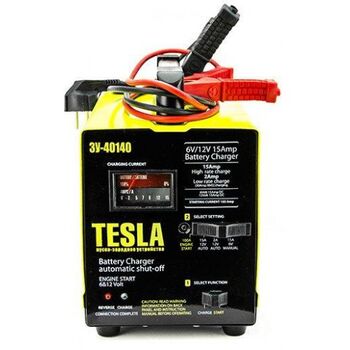 Пуско-зарядное устройство TESLA ЗУ-40140 6-12V/15A/Start-100A/20-200AHR/стрел.индик.