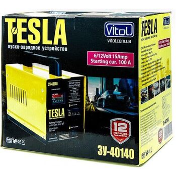Пуско-зарядное устройство TESLA ЗУ-40140 6-12V/15A/Start-100A/20-200AHR/стрел.индик.