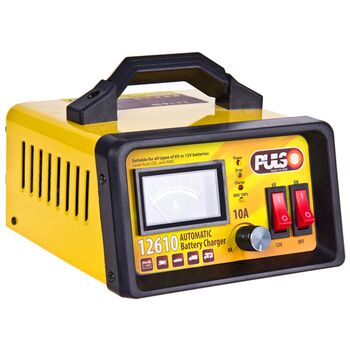 Зарядное устр-во PULSO BC-12610 6-12V/0-10A/10-120AHR/LED-Ампер./Ручная рег-ка