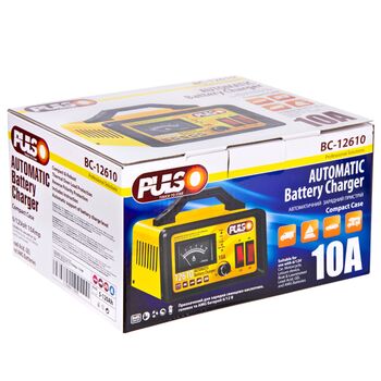 Зарядное устр-во PULSO BC-12610 6-12V/0-10A/10-120AHR/LED-Ампер./Ручная рег-ка