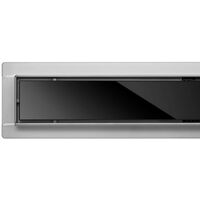 Трап підлоговий для душу з нержавіючої сталі "BLACK GLASS" 60х 7х 7 см, 75386 FALA