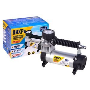 Компресор" Вихор" КА-В12170 100psi / 12Amp / 27л / прикур. + Перехідник / шланг 2,0м