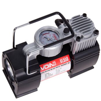 Компресор" VOIN" VL-550 150psi / 15Amp / 40л / прикур. / Ліхтар / дефлятор / перехідник на клеми