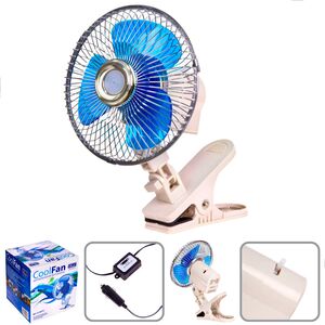 Автовентілятор 6" 12V з кутом повороту на кліпсі 2 скор. HF-307C CoolFan ВН.12.607С