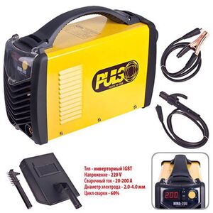 Аппарат сварочный инверторный IGBT PULSO MMA-200 20-200A/60%/2.0-4mm