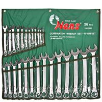 Набор ключей комбин. изогнутых 26 пр. 6-32 мм лента (166326M HANS tools)