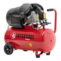 Компресор 50 л, 2.23 кВт, 220 В, 10 aтм,  354 л/хв, 2 циліндри., PT-0004 INTERTOOL