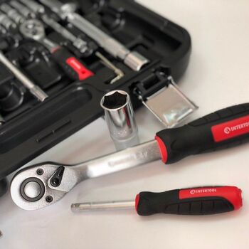 Набір інструментів 1/2 "& 1/4" 111 од., Cr-V STORM, ET-8111 INTERTOOL
