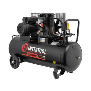 Компресор 100 л, 1.8 кВт, 220 В, 10 атм, 250 л/хв, 2 циліндра PT-0012 INTERTOOL