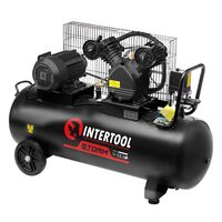 Компрессор 100л, 4HP, 3кВт, 380В, 10атм, 500л/мин, 2 цилиндра (PT-0013 Intertool)