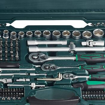 Универсальный набор инструментов 1/4-3/8-1/2"DR 215 ед., M98430 MANNESMANN