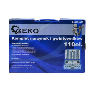 Набір мітчиків та плашок (110 Елементів), G38300 GEKO
