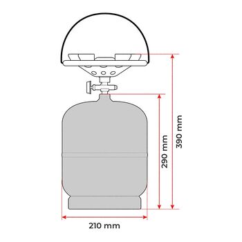 Комплект газовий кемпінговий 8 л., GS-0008 INTERTOOL