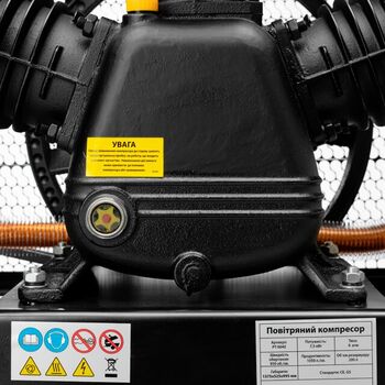 Компресор 200л, 7,5 кВт, 380 В, 10 aтм, 1050 л/хвил. 3 циліндри, PT-0040 INTERTOOL