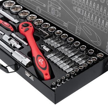Профессиональный набор инструмента 1/2" & 1/4", 56ед (ET-6056 Intertool)