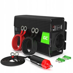 Перетворювач напруги інвертор 12V в 220V 500W/1000W, чиста синусоїда, Green Cell INV16