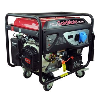 Генератор бензиновий 8.0 кВт, 15HP, 230V, електрозапуск, AVR, лічильник мотогодин, GoldMoto GM10BJ