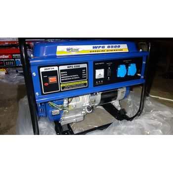 Генератор бензиновый 5,5 кВт с AVR, 13HP, 230V, ручной старт, WERK WPG 6500