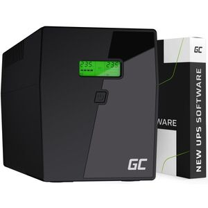 Джерело безперебійного живлення UPS 1500VA 900W з РК-дисплеєм 4x розетки Green Cell UPS04