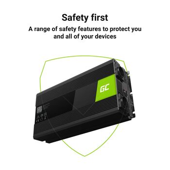 Инвертор GREEN CELL 12В в 220В 1500Вт/3000Вт Чистая синусоида INV22