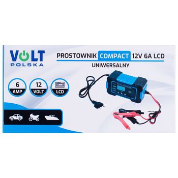 Зарядний пристрій для АКБ AGM та GEL 12V 6A LCD Volt Polska COMPACT