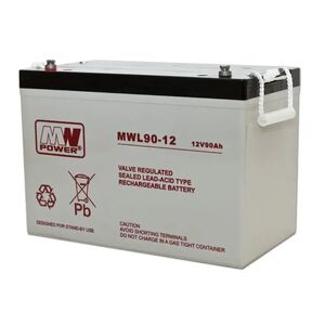 Аккумулятор AGM 12V 90Ah VRLA для ИБП и инвертера MWL90-12 Long Life