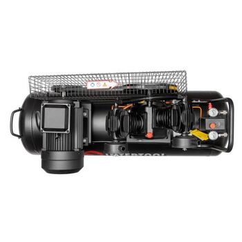 Компрессор 100л, 4HP, 3кВт, 380В, 10атм, 500л/мин, 2 цилиндра (PT-0013 Intertool)
