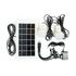 Фонарь аккумуляторный 1LED 5W+22 SMD, выносная солнечная панель, выносные 2 led лампы, кабель для зарядки телефона-планшета, LB-0105 INTERTOOL