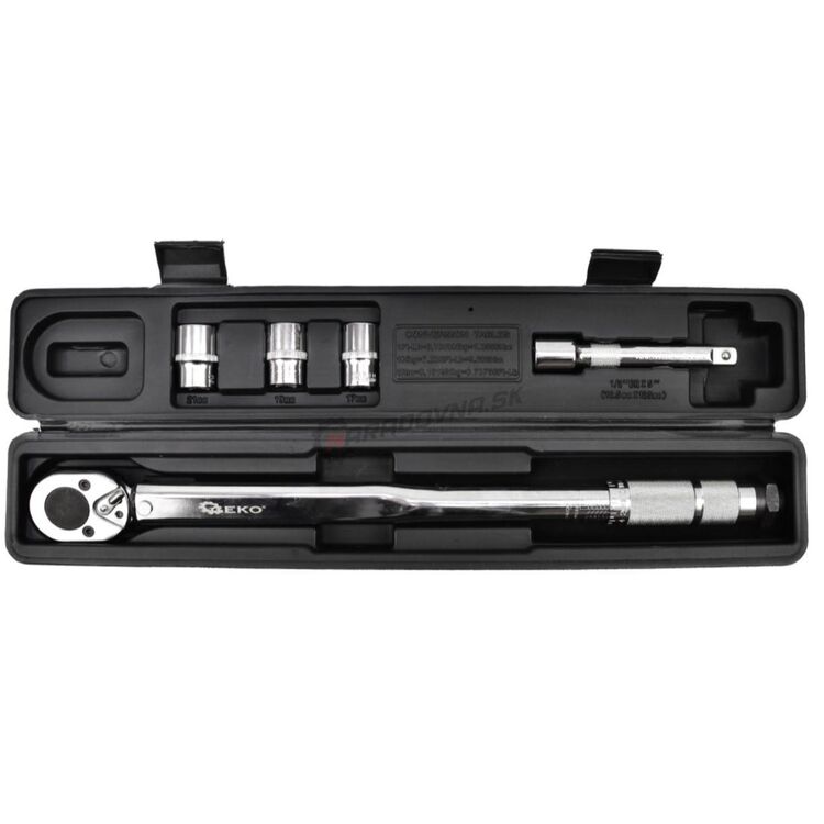 Динамометрический Ключ 1/2 "42-210Н + 3 головки и удлинитель, GEKO ...