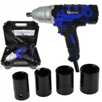Гайковерт электрический ударный 1/2" + головки 450Вт, GEKO G81053