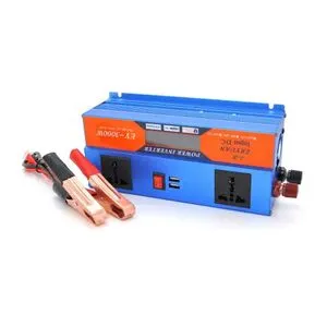 Перетворювач напруги з 12V/24V на 220V 800W (LCD дисплей, 2 розетки, 2 USB), EY-3000W
