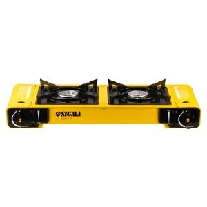 Плита газовая двухконфорочная с пьезоподжигом и адаптером Comfort (кейс), SIGMA 2903461