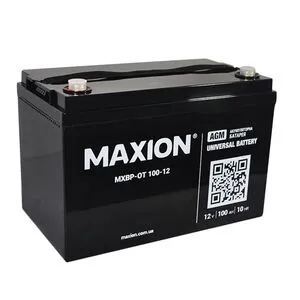 Аккумулятор AGM для ИБП и инвертеров 12V 100Ah, Maxion MXBP-OT100-12