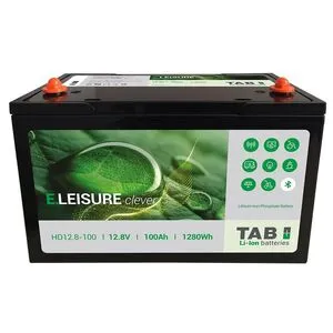 Аккумулятор для ИБП и инверторов LiFePO4 (литий-железо-фосфат) 12.8V 100Ah 1280Wh, E.Leisure Clever TAB HD12.8-100