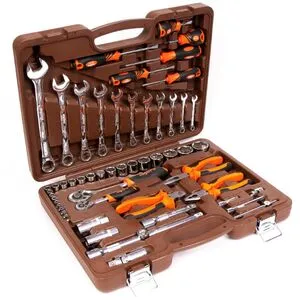Универсальный набор инструмента 1/4" и 1/2"DR 55 предметов, OMT55S Ombra