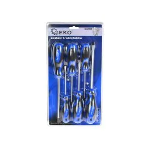 Набор отверток 6ед. плоские + крест., G32005 GEKO